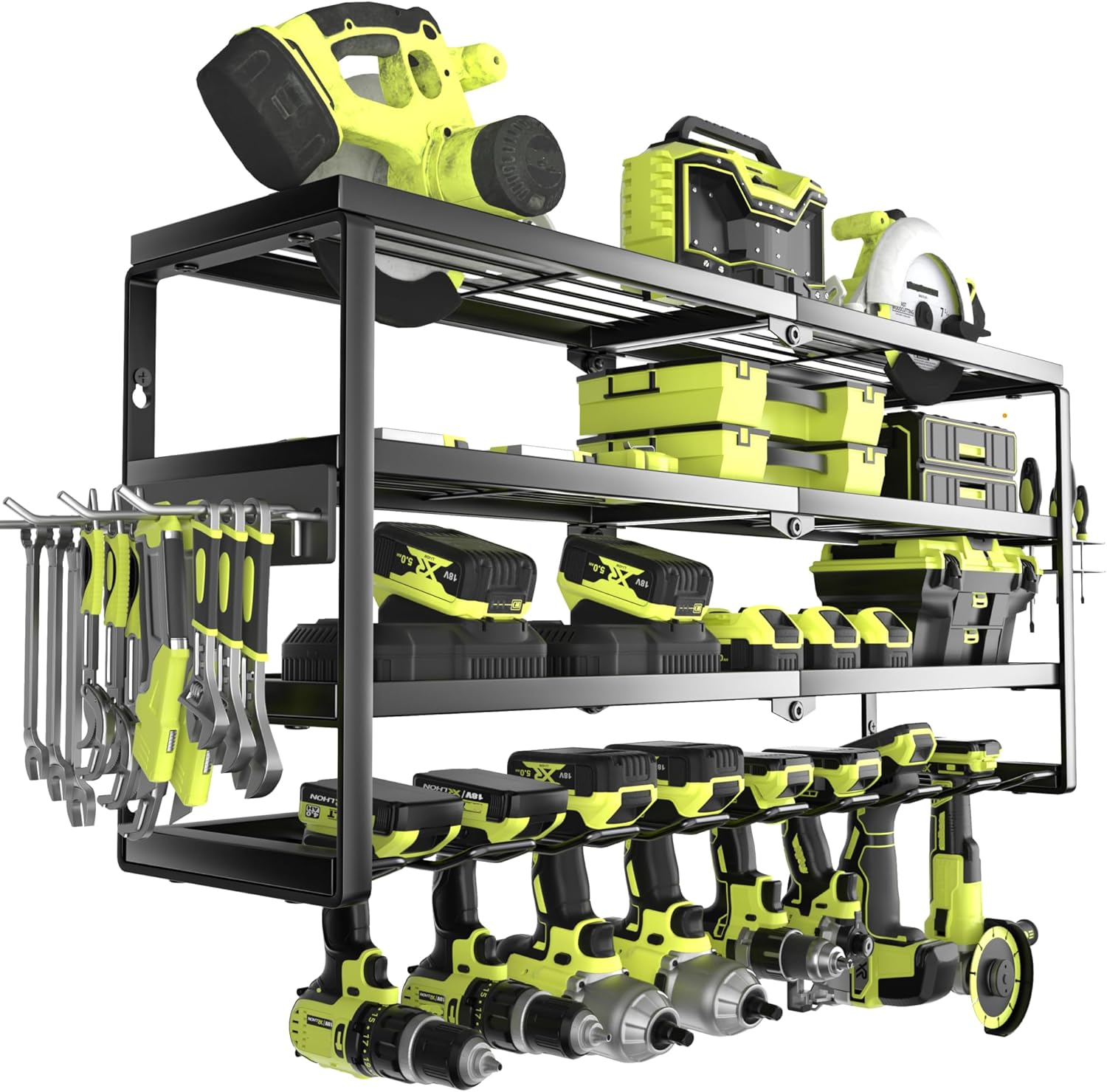 4-laags wandmontage gereedscha - Power Tools Storage recensie en prijs
