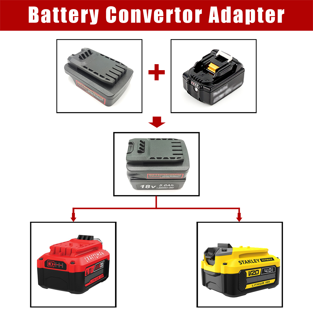 Batterij Adapter Converter voo - Power Tools Stanley recensie en prijs