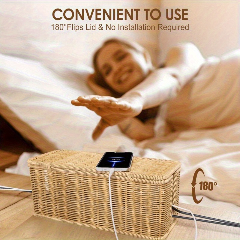Handgemaakte rotan kabelmanage - Power Tools Storage recensie en prijs